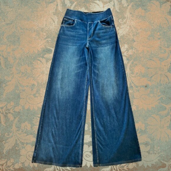 Halara Women's Elastic Waist Wide Leg Jeans Size M - Picture 2 of 8